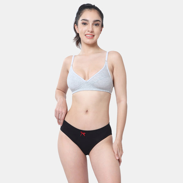 Envie Non-Padded Non-Wired Full Coverage Minimiser Bra - NVB1086 (Grey Melange)