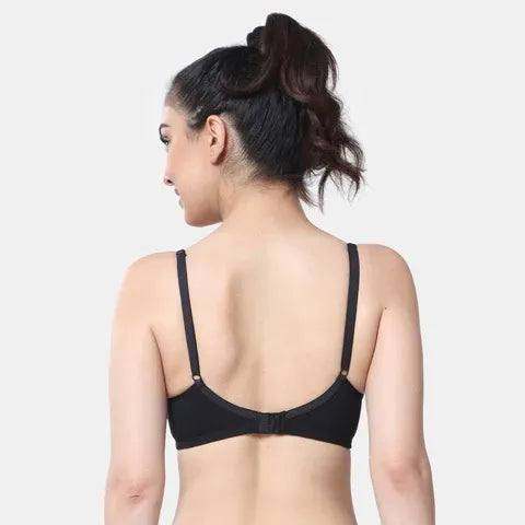 Envie Non-Padded Non-Wired 3/4th Coverage T-Shirt Bra - NVB1087 (Black)