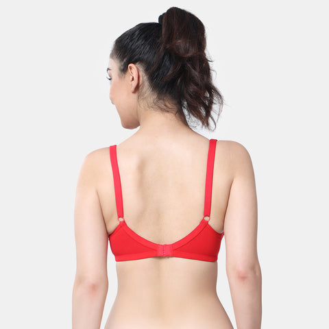 Envie Non-Padded Non-Wired 3/4th Coverage T-Shirt Bra - NVB1087 (Red)