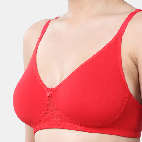 Envie Non-Padded Non-Wired 3/4th Coverage T-Shirt Bra - NVB1087 (Red)