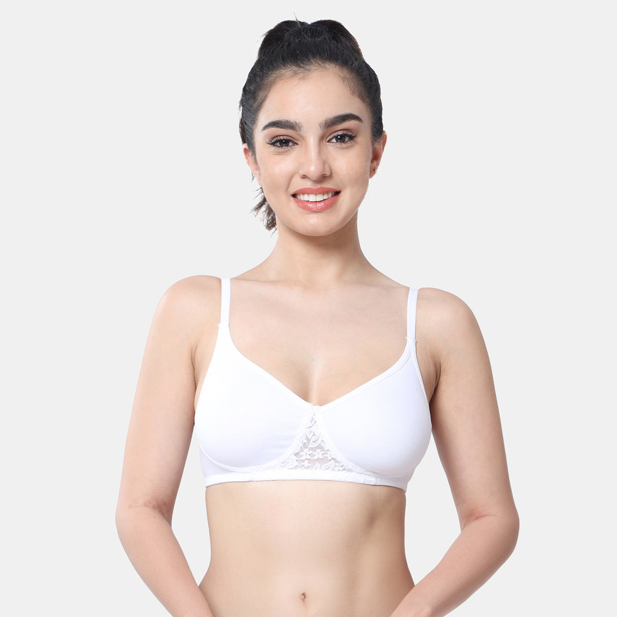 Envie Non-Padded Non-Wired 3/4th Coverage T-Shirt Bra - NVB1087 (White)