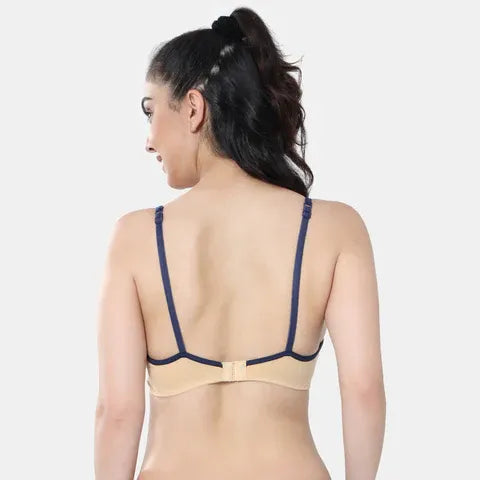 Envie Girls Non-Padded Non-Wired 3/4th Coverage Beginners Bra - NVGB1103 (Nude Navy)