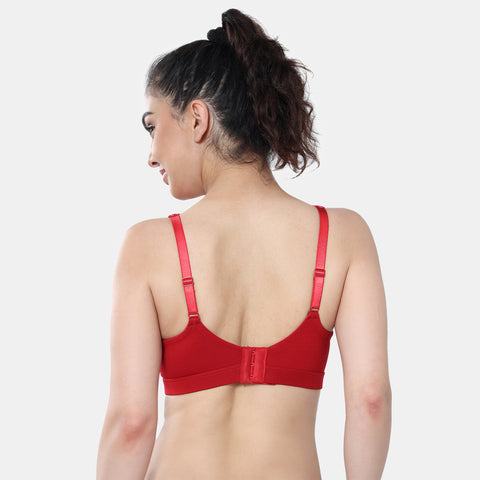 Envie Non-Padded Non-Wired 3/4th Coverage Minimiser Bra - NVB1104 (Maroon)