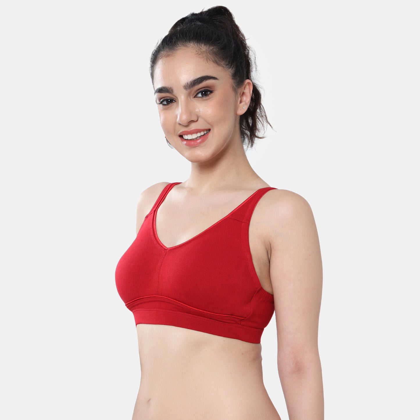 Envie Non-Padded Non-Wired 3/4th Coverage Minimiser Bra - NVB1104