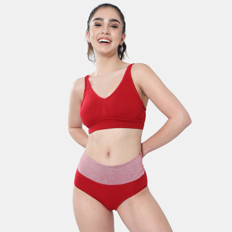 Envie Non-Padded Non-Wired 3/4th Coverage Minimiser Bra - NVB1104 (Maroon)