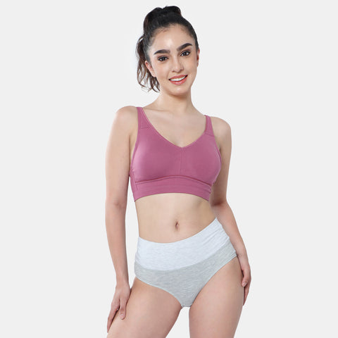 Envie Non-Padded Non-Wired 3/4th Coverage Minimiser Bra - NVB1104 (Wine)