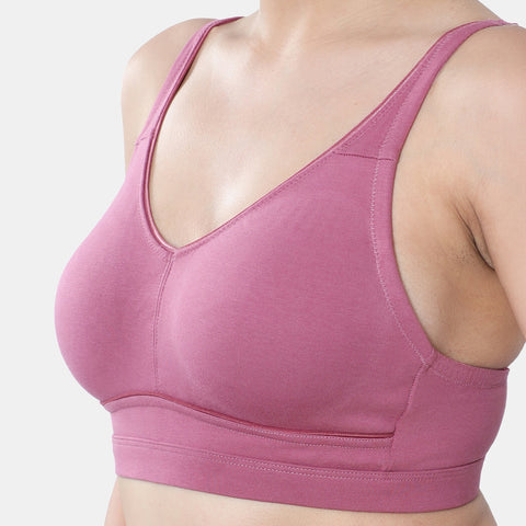 Envie Non-Padded Non-Wired 3/4th Coverage Minimiser Bra - NVB1104 (Wine)
