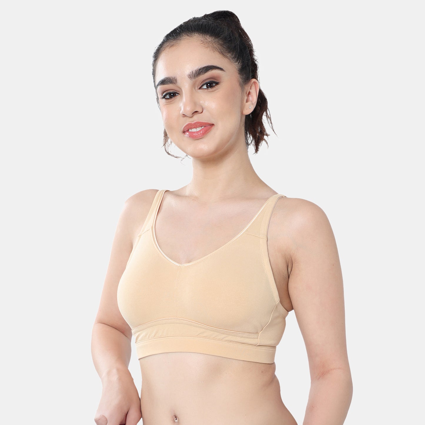 Envie Non-Padded Non-Wired 3/4th Coverage Minimiser Bra - NVB1104