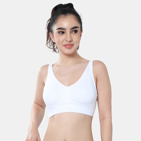 Envie Non-Padded Non-Wired 3/4th Coverage Minimiser Bra - NVB1104 (White)