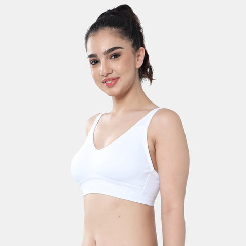 Envie Non-Padded Non-Wired 3/4th Coverage Minimiser Bra - NVB1104 (White)