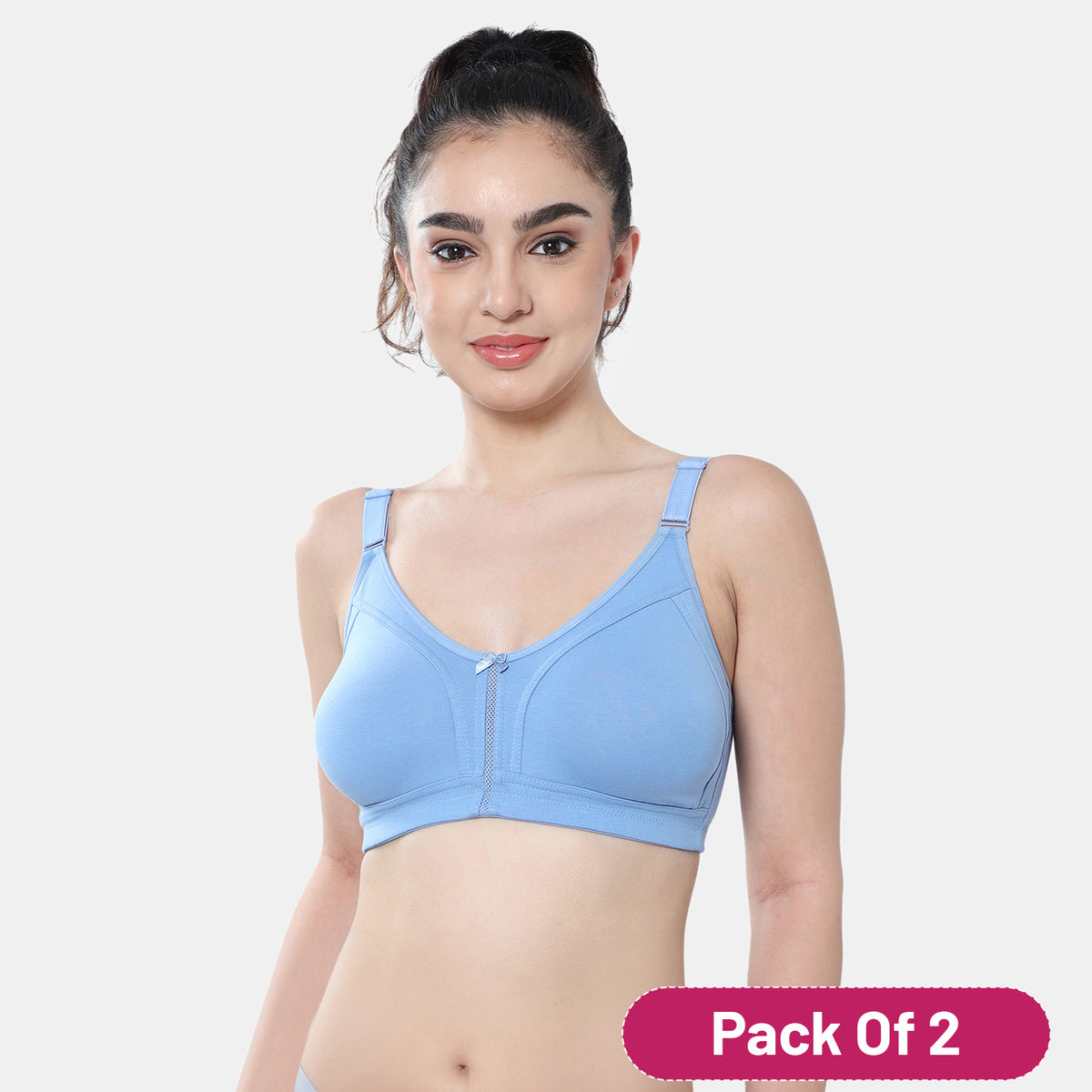 Envie Value+ Non-Padded Non-Wired Full Coverage T-Shirt Bra - NVB1106 (Blue)