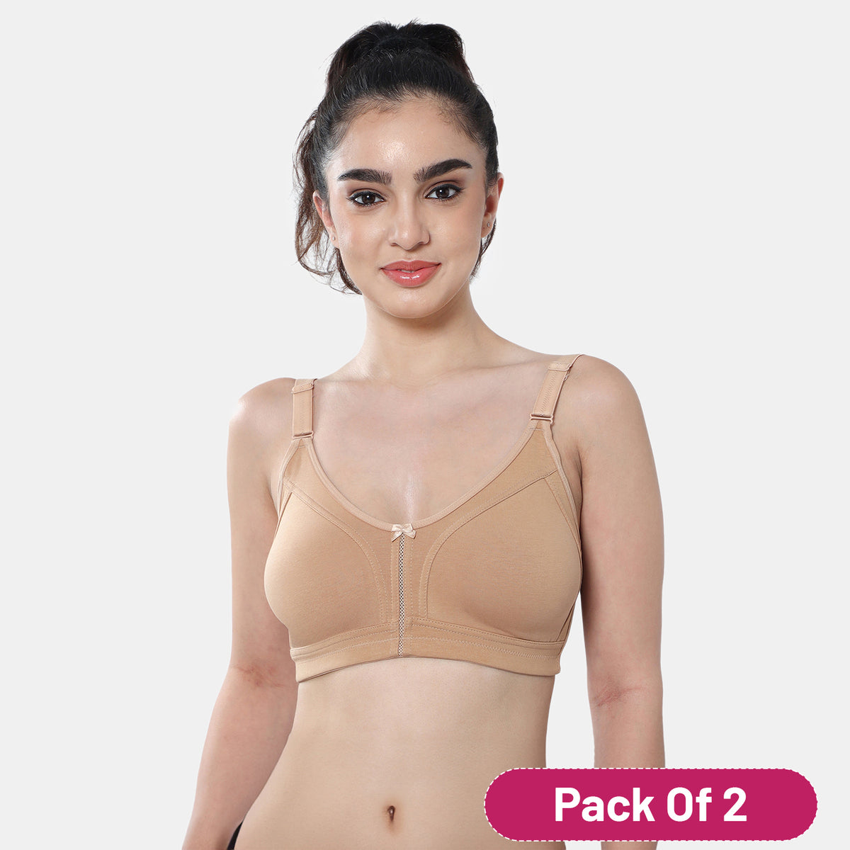 Envie Value+ Non-Padded Non-Wired Full Coverage T-Shirt Bra - NVB1106 (Nude)