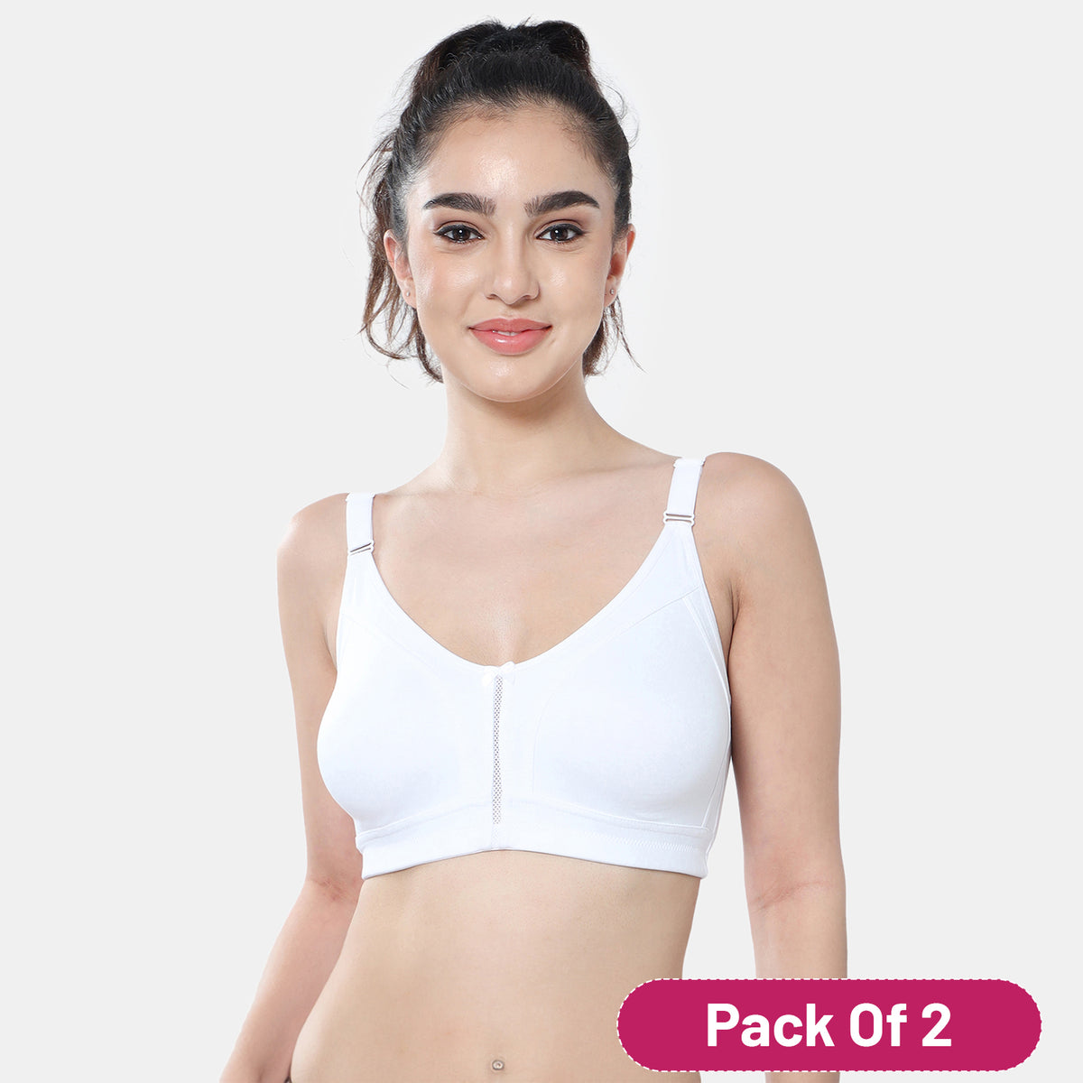 Envie Value+ Non-Padded Non-Wired Full Coverage T-Shirt Bra - NVB1106 (White)