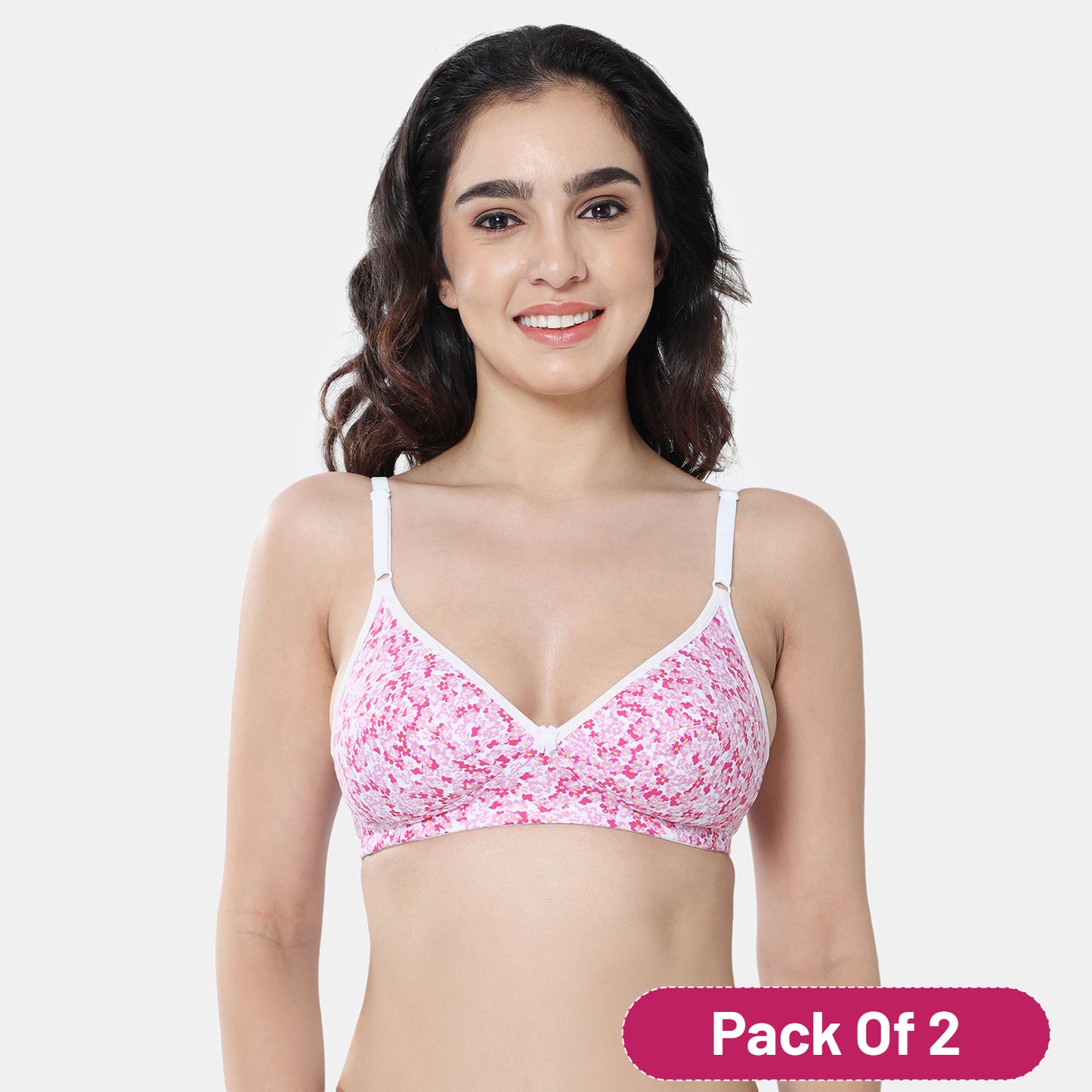 Envie Value+ Non-Padded Non-Wired 3/4th Coverage Minimiser Bra - Assorted - NVB1109