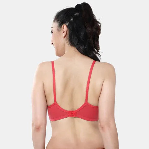 Envie coral cotton moulded T-shirt bra non padded non wired 3/4th coverage comfort bra
