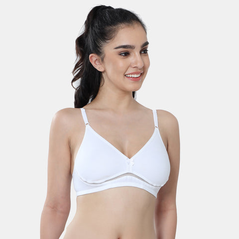 Envie Non-Padded Non-Wired 3/4th Coverage T-Shirt Bra - NVB1112 (White)