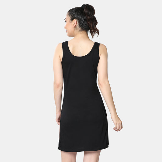 Envie Relaxed Fit Scoop Neck Broad Shoulder Kurta Slip - NVC3028 (Black)