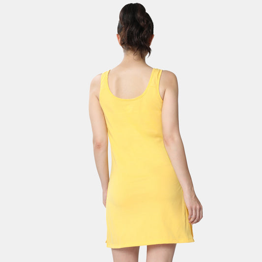 Envie Relaxed Fit Scoop Neck Broad Shoulder Kurta Slip - NVC3028 (Yellow)