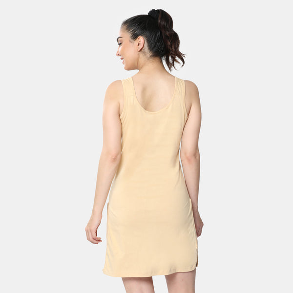Envie Relaxed Fit Scoop Neck Broad Shoulder Kurta Slip - NVC3028 (Nude)