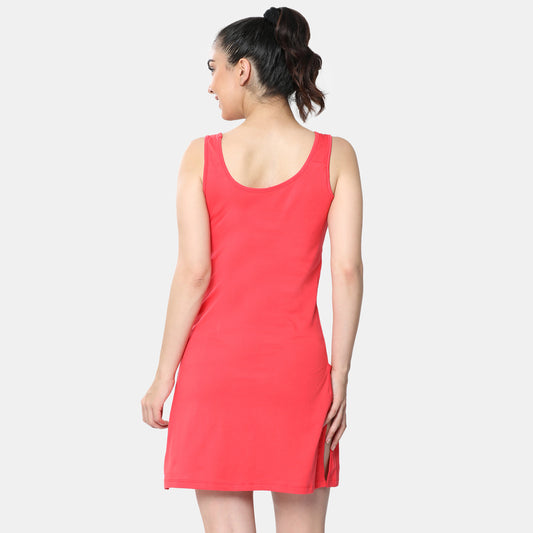 Envie Relaxed Fit Scoop Neck Broad Shoulder Kurta Slip - NVC3028 (Red)
