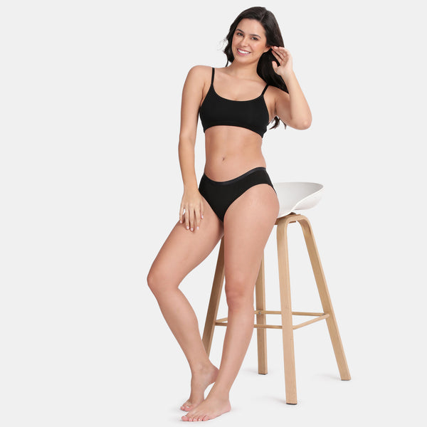 Envie Pack of 2 Girls Non-Padded Non-Wired Full Coverage Beginners Bra - NVGB1008 (Jet Black)