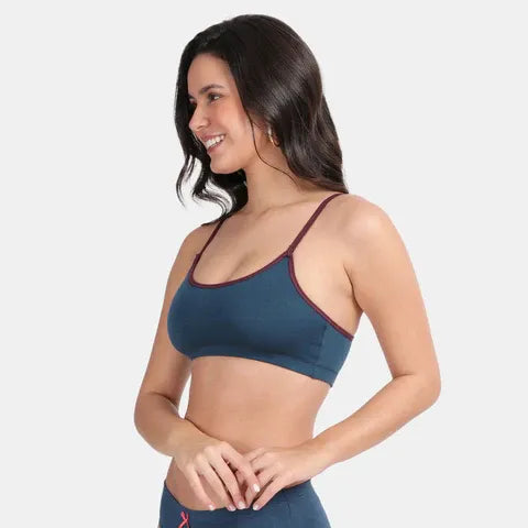 Envie Girls Non-Padded Non-Wired Full Coverage Beginners Bra - NVGB1008 (Majolica Blue)