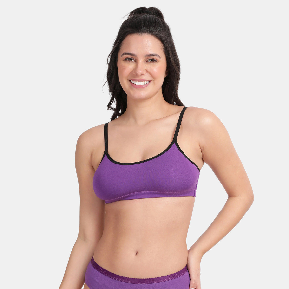 Envie Girls Non-Padded Non-Wired Full Coverage Beginners Bra - NVGB1008 (Purple)