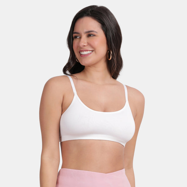 Envie Girls Non-Padded Non-Wired Full Coverage Beginners Bra - NVGB1008 (White)