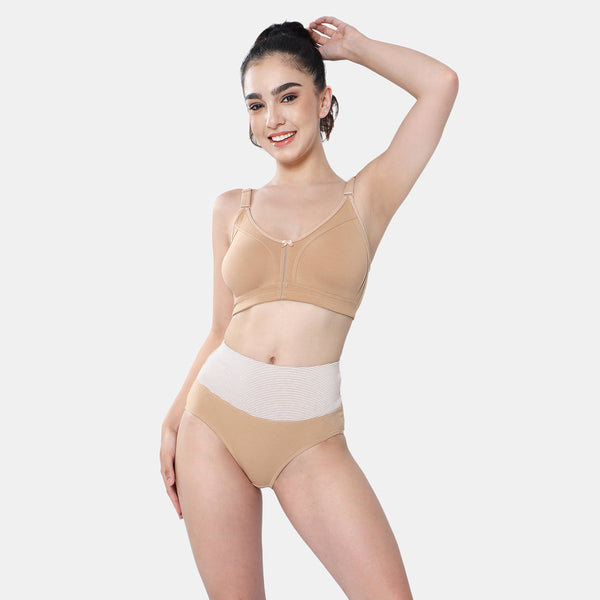 Envie Pack of 2 High Rise Full Coverage Tummy Tucker Panty - NVP2024 (Beige)