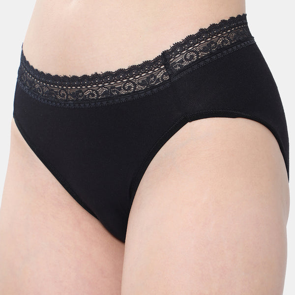 Envie Value+ Medium Rise 3/4th Coverage Lace Hipster (Pack of 2) NVP2057 (Blue Black)