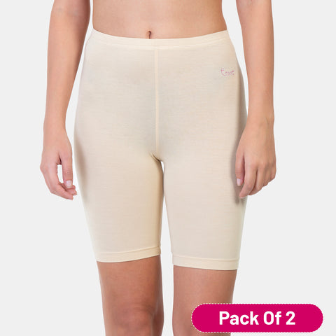 Envie Value+ Hugged Fit Thigh Length Cycling Shorts - NVS5020 (Nude)