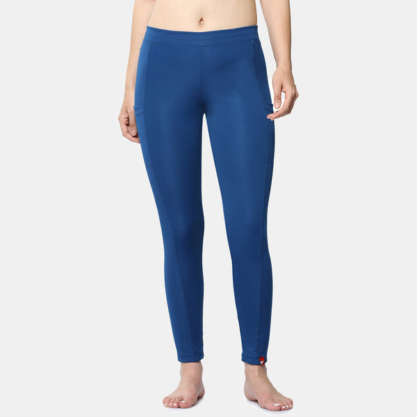 Envie Skinny Fit Ankle Length Yoga Pant - NVTP8014 (Majolica Blue)