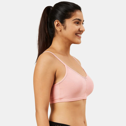 Peach T-shirt bra Envie non padded non wired moulded 3/4th coverage comfortable everyday bra