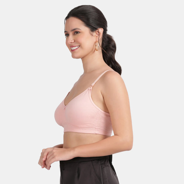 Envie Non-Padded Non-Wired 3/4th Coverage Maternity Bra - NVB1116 (Peach)