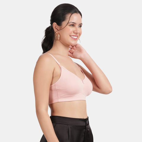 Envie Non-Padded Non-Wired 3/4th Coverage Maternity Bra - NVB1116 (Peach)