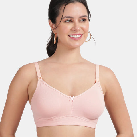 Envie Non-Padded Non-Wired 3/4th Coverage Maternity Bra - NVB1116 (Peach)