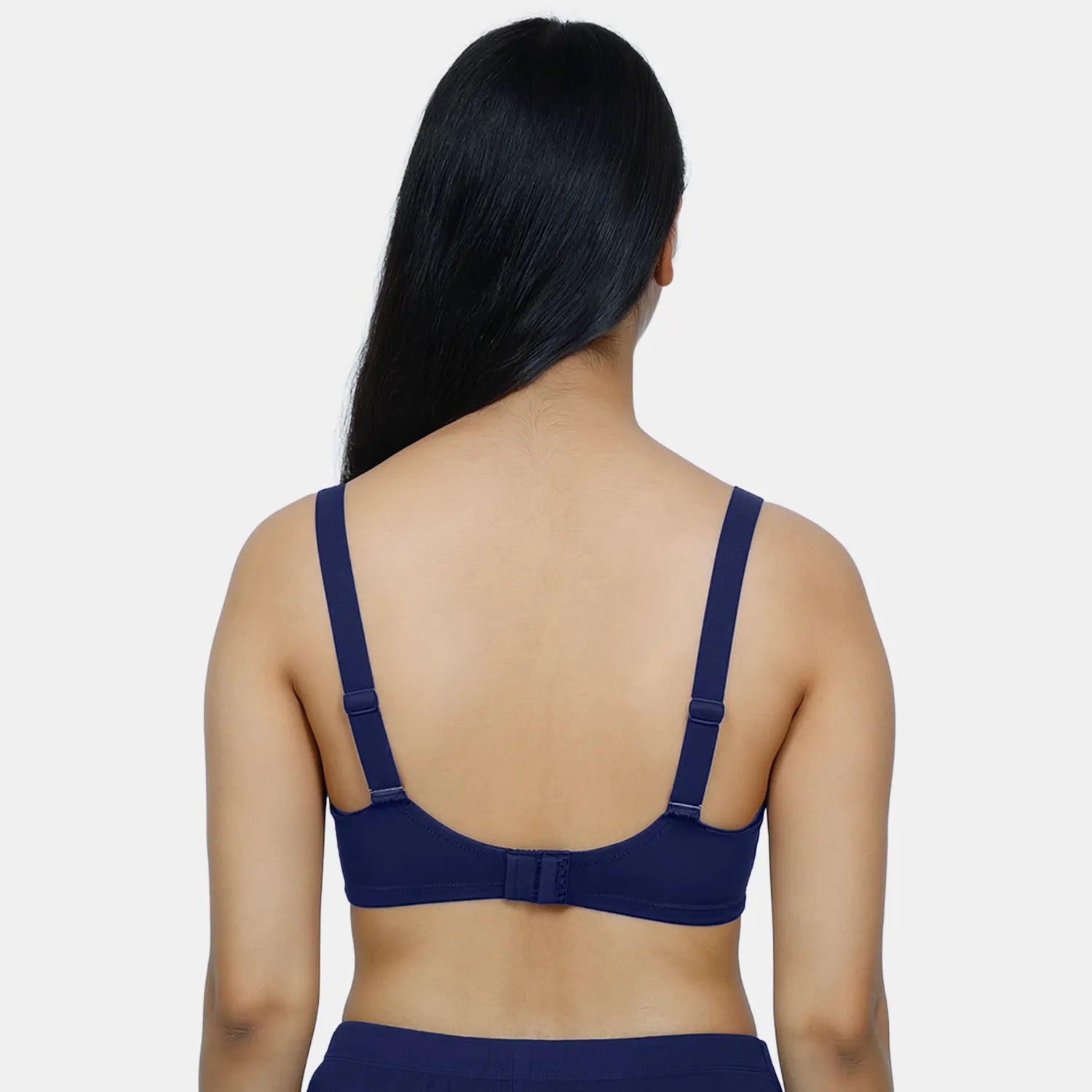 Envie women’s navy T-shirt bra non padded wired 3/4th coverage soft support bra