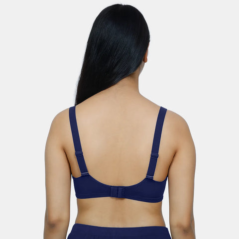 Envie women’s navy T-shirt bra non padded wired 3/4th coverage soft support bra