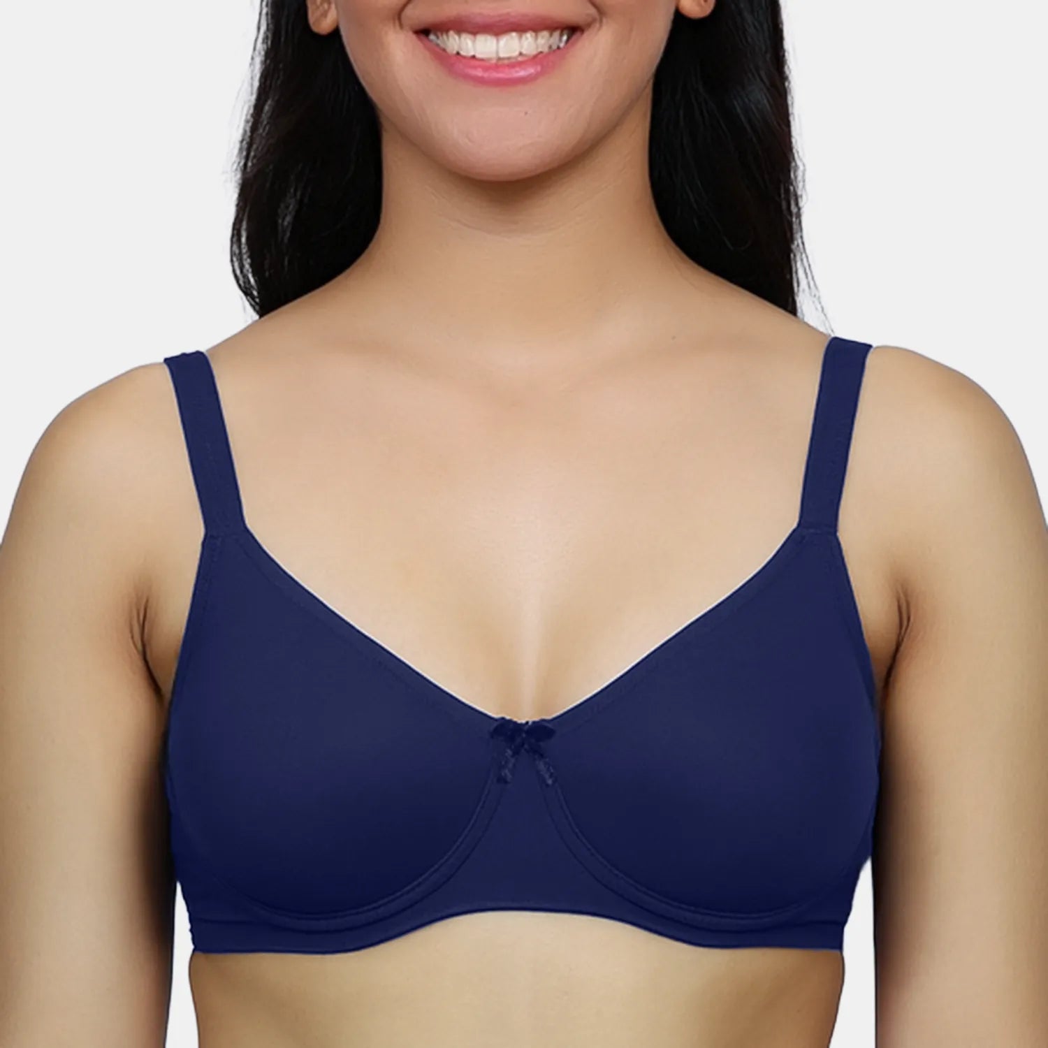 Envie women’s navy T-shirt bra non padded wired 3/4th coverage soft support bra