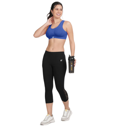 Envie Padded Non-Wired 3/4th Coverage Racerback Sports Bra - NVB1124 (Sapphire)