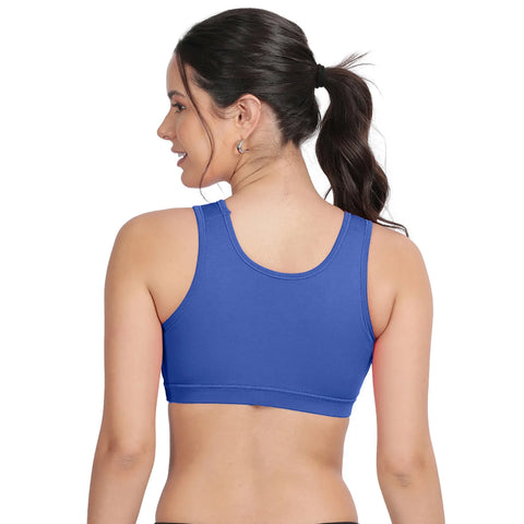 Envie Padded Non-Wired 3/4th Coverage Racerback Sports Bra - NVB1124 (Sapphire)